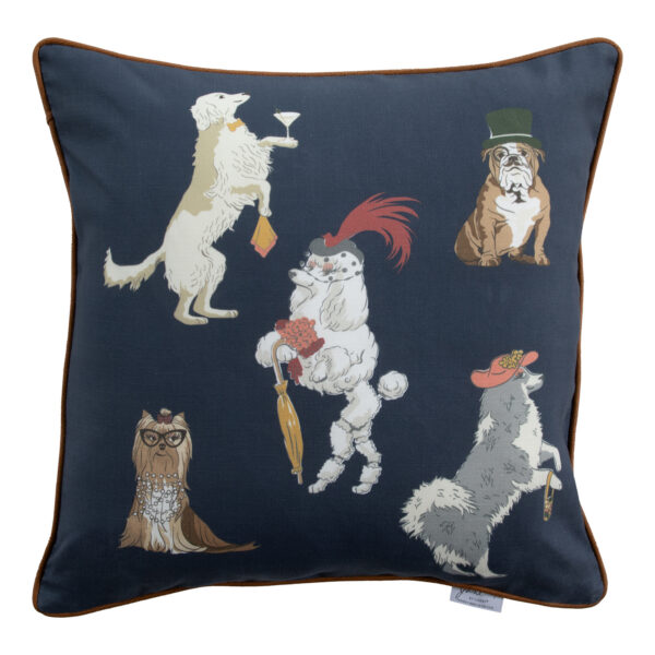 Posh Pups Navy 22"x22" Pillow