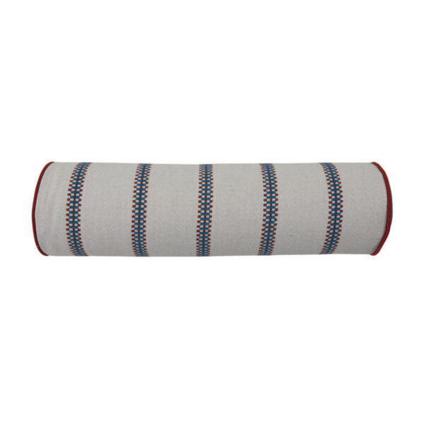 Gingham Stripe Ruby Bolster Pillow