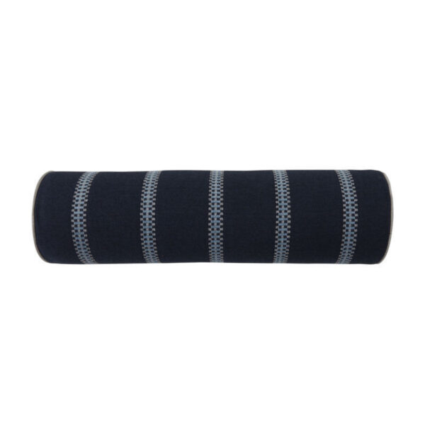 Gingham Stripe Chambray Bolster Pillow