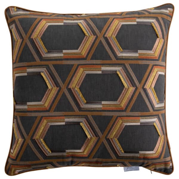 Hexa Graphite 24″x24″ Feather Pillow