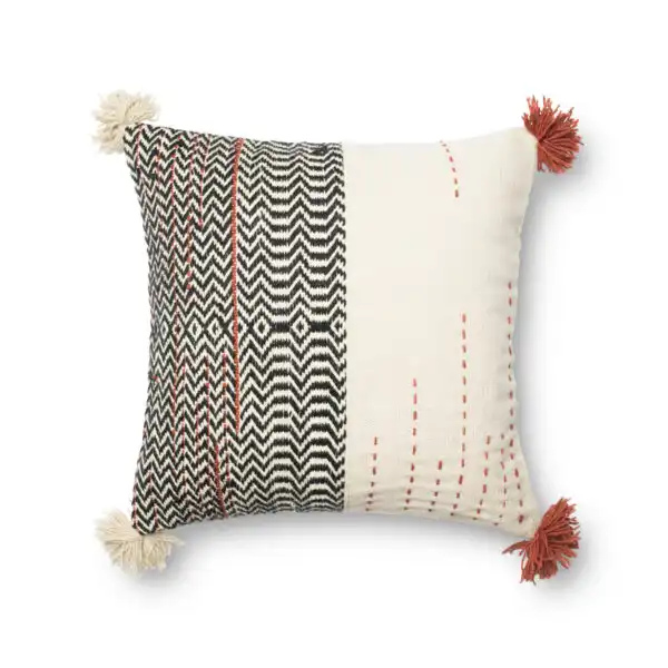 Black/Ivory P0227BL Pillow