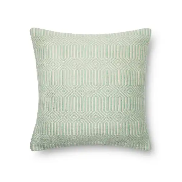 Aqua/Ivory P0339AQ Pillow