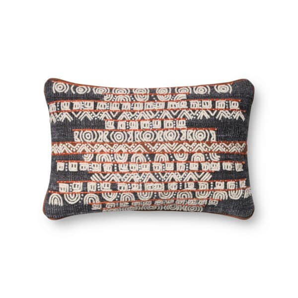 Blue/Rust P0378BB Pillow