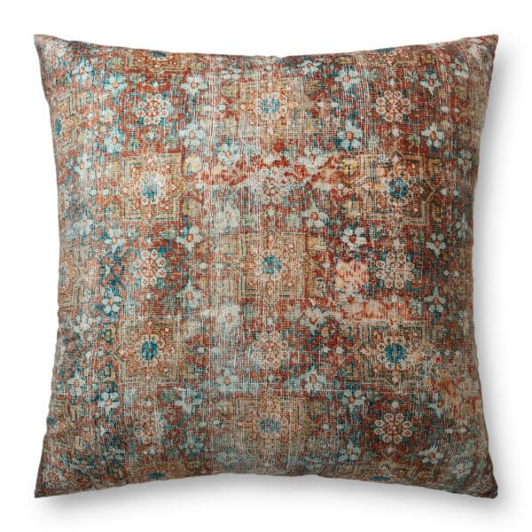 Terracotta/Multi 36″x36″ Floor Pillow