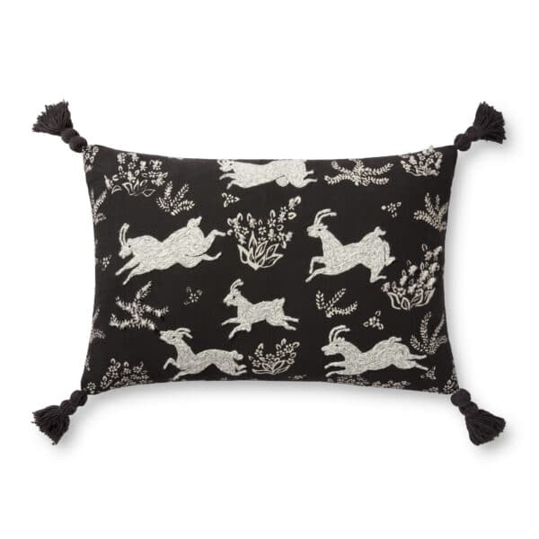 Black/Ivory PLL0027 Pillow