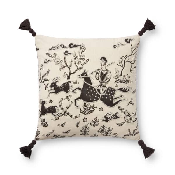 Ivory/Black PLL0025 Pillow