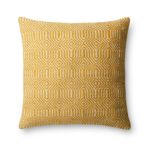Yellow/Ivory P0339YE Pillow