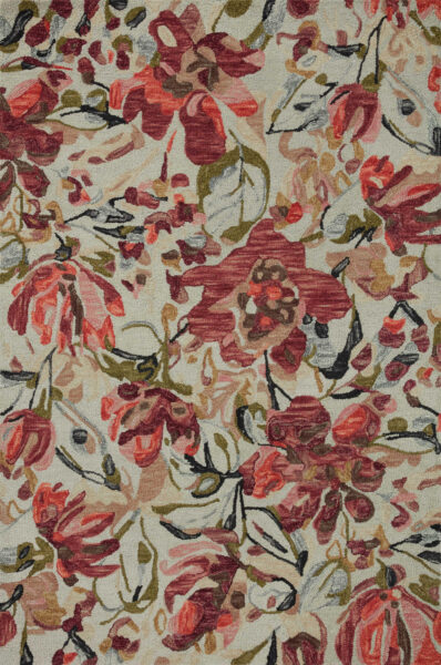 Belladonna Ivory/Raspberry 1'6" Sample Rug
