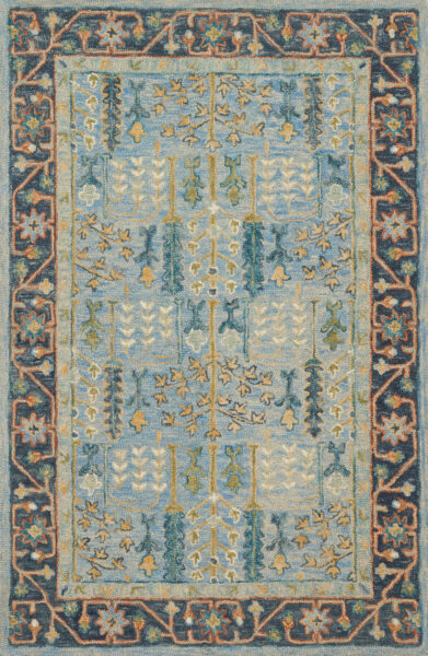 Victoria Light Blue/Dark Blue Rug