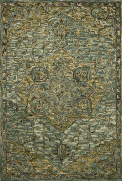 Victoria Dark Green/Tobacco Rug