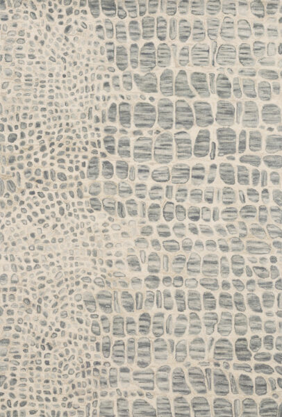Masai Silver Grey/Ivory Rug - 7'9"x9'9"