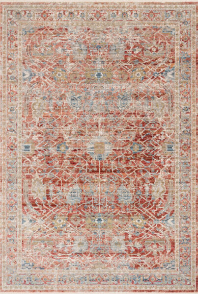 Claire Red/Ivory 1'6" Sample Rug