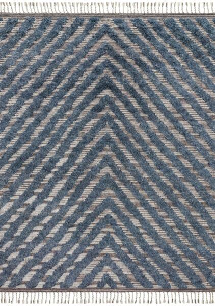 Khalid Blue/Pewter 1'6" Sample Rug