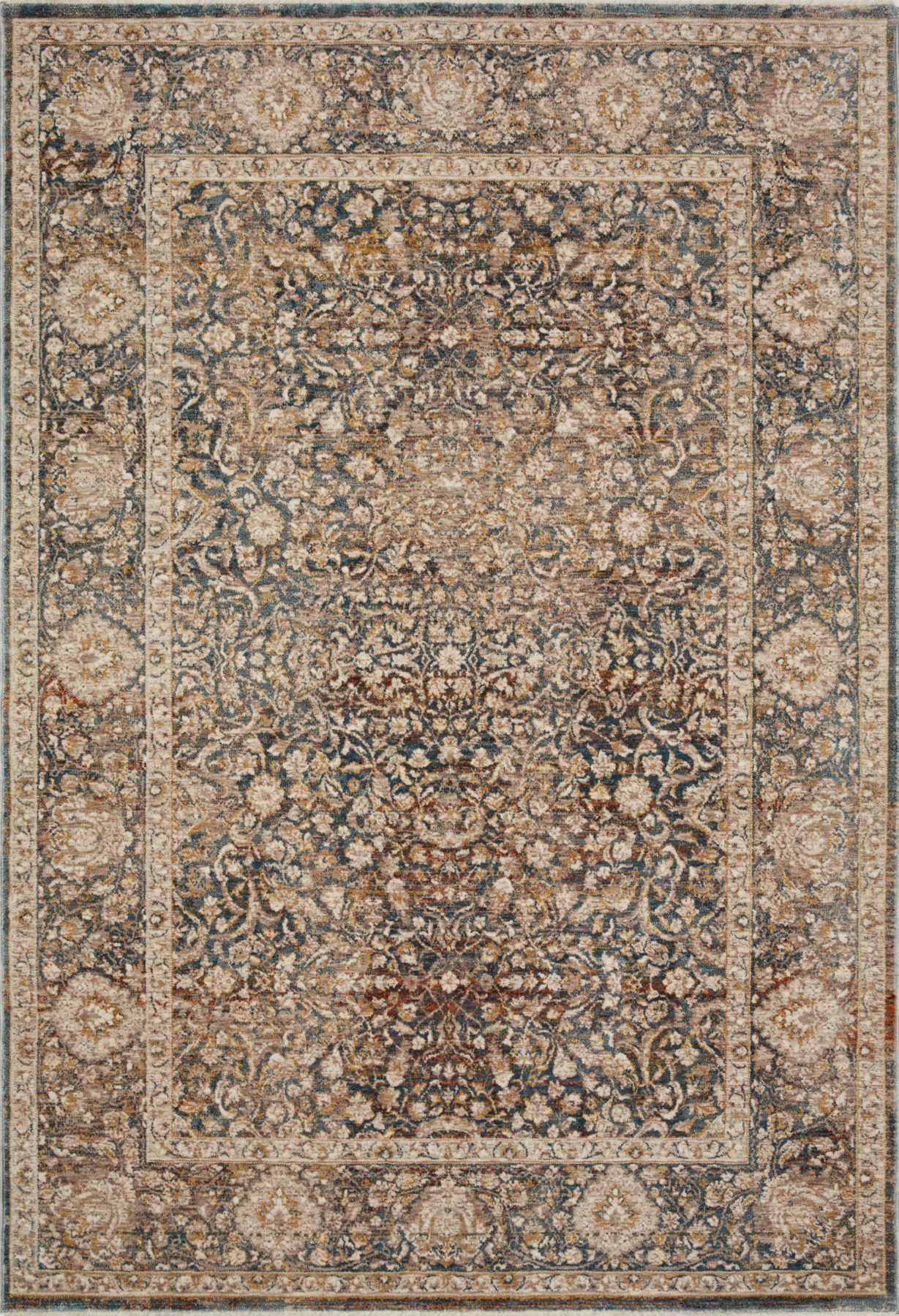 Lourdes Charcoal/Ivory 1'6" Sample Rug
