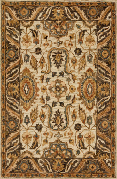 Victoria Ivory/Dark Taupe 1'6" Sample Rug