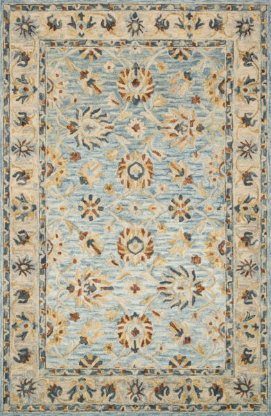 Victoria Light Blue/Natural 1'6" Sample Rug