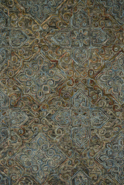 Victoria Charcoal/Multi 1'6" Sample Rug