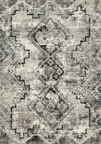 Viera Grey/Black 1'6" Sample Rug