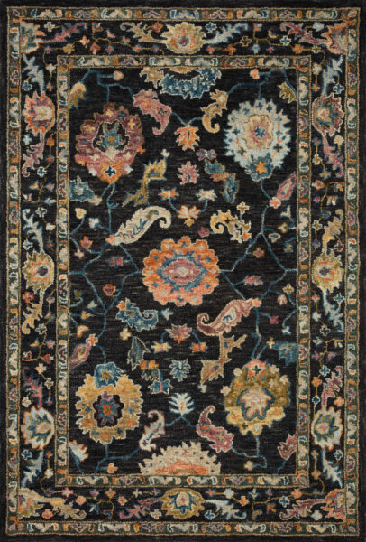 Padma Black/Multi 1'6" Sample Rug