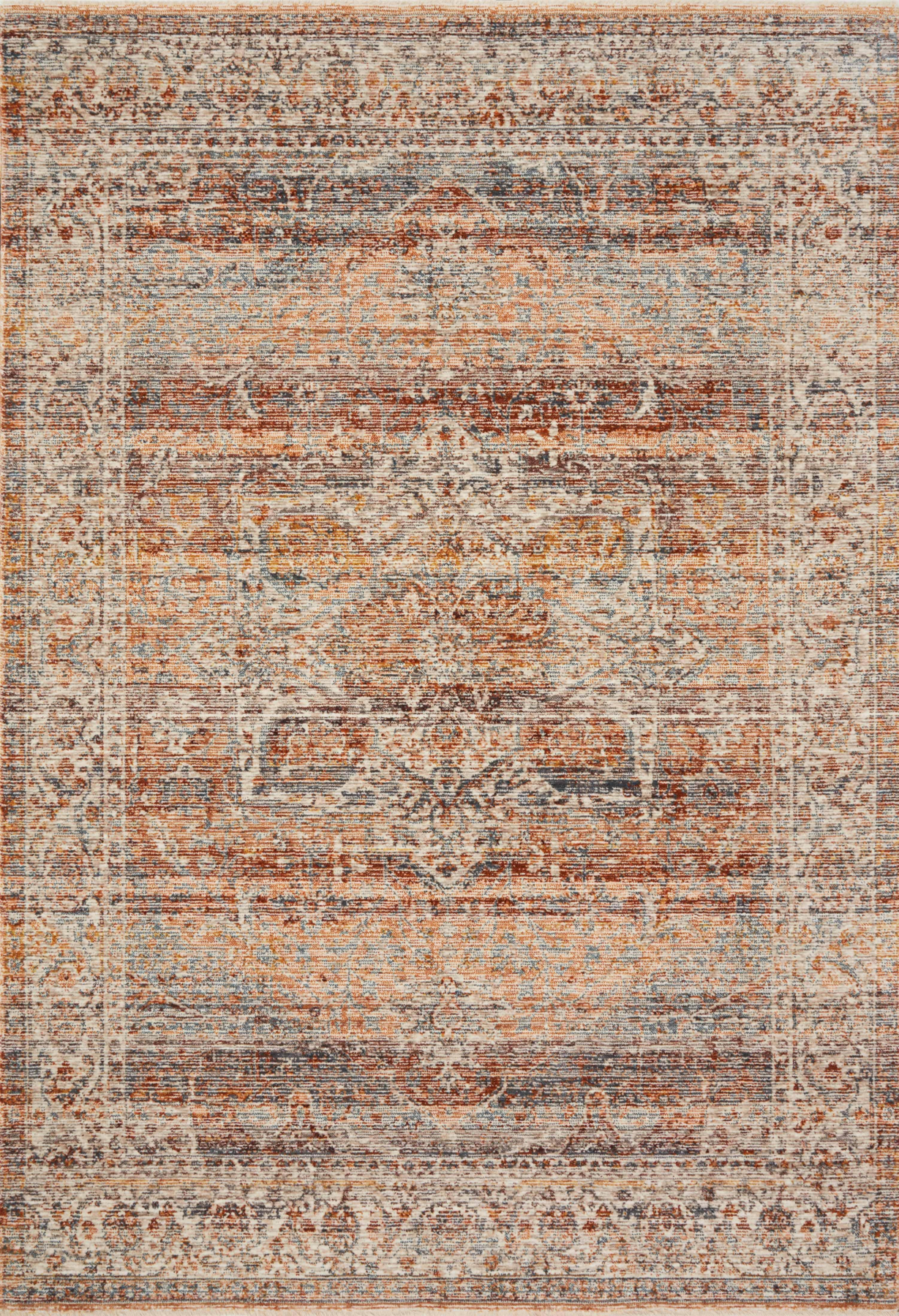 Lourdes Tangerine/Ocean Rug