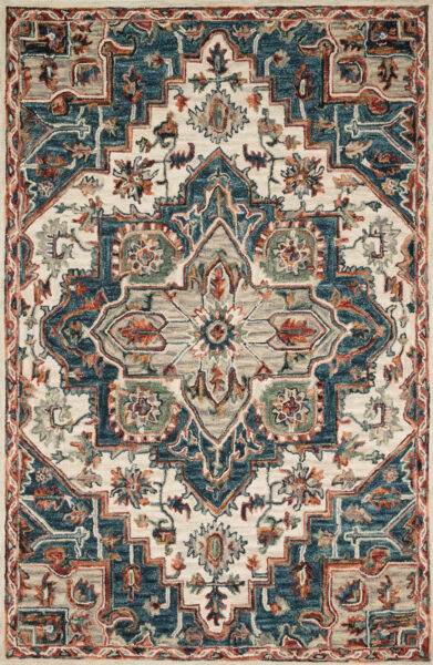 Victoria Blue/Red Rug 