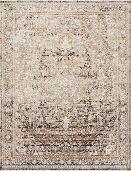 Theia Taupe/Brick Rug  - 7'10"x10'