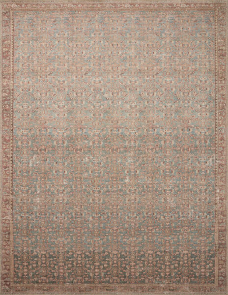 Aubrey Blue/Terracotta 1'6" Sample Rug