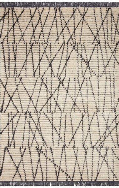 Alice Cream/Charcoal 1'6" Sample Rug