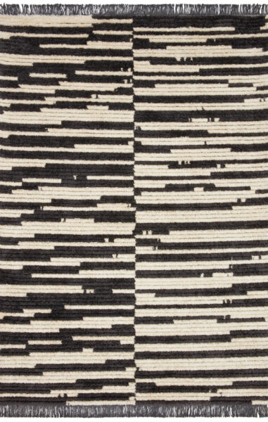 Alice Cream/Charcoal 1'6" Sample Rug