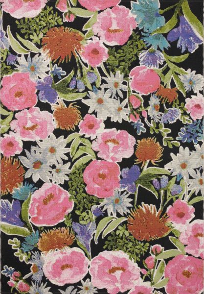 Botanical Black/Multi Rug