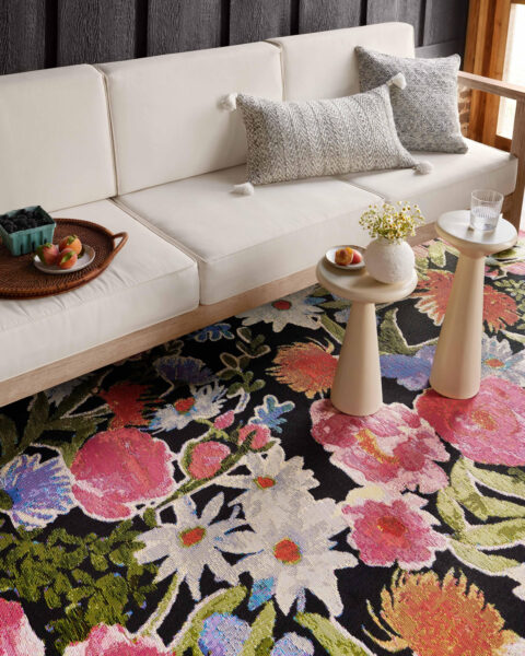 Botanical Black/Multi Rug 