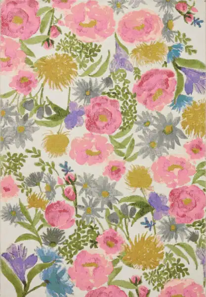 Botanical Ivory/Multi Rug