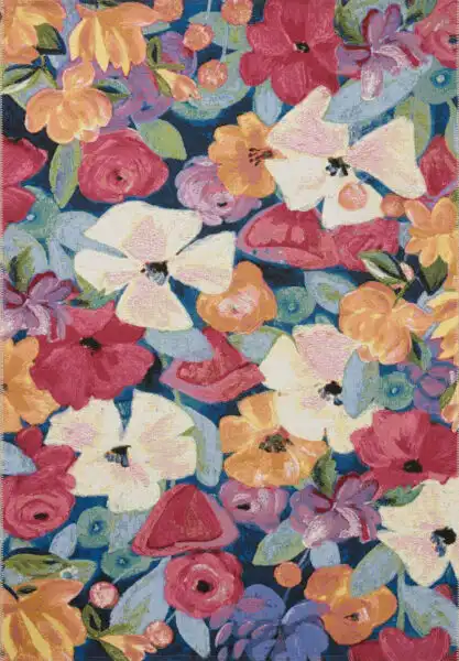 Botanical Navy/Multi Rug