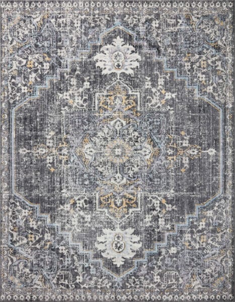 Cassandra Charcoal/Gold 1'6" Sample Rug
