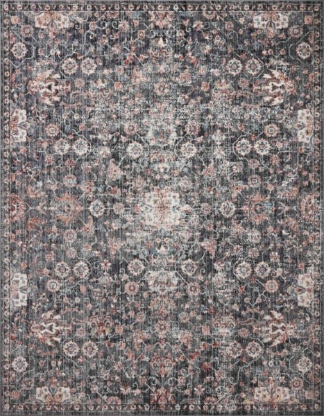 Cassandra Charcoal/Rust 1'6" Sample Rug
