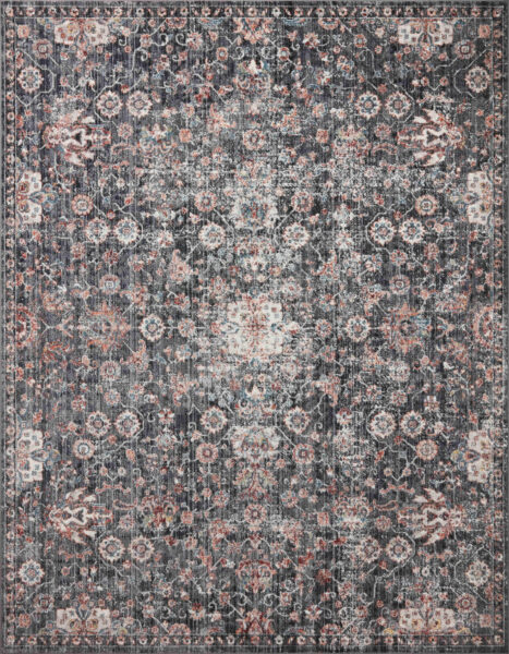 Cassandra Charcoal/Rust Rug 