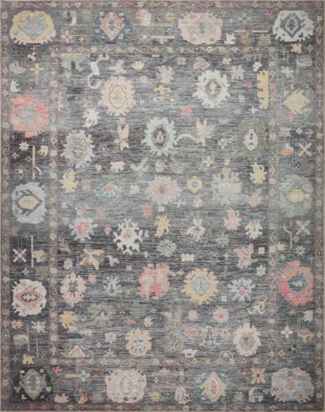 Elysium Charcoal/Multi 1'6" Sample Rug