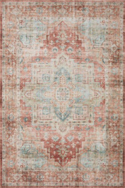 Heidi Terracotta/Aqua 1'6" Sample Rug