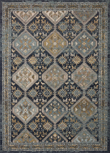 Jocelyn Navy/Blue 1'6" Sample Rug