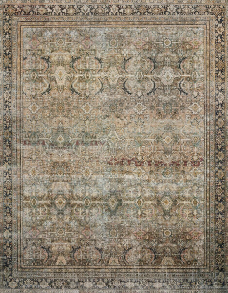 Layla Olive/Charcoal 1'6" Sample Rug
