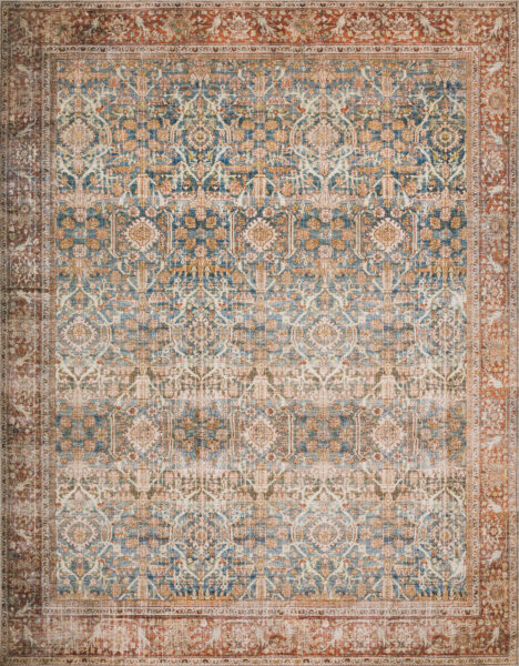 Layla Ocean/Rust 1'6" Sample Rug