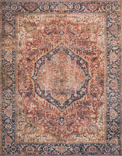 Layla Red/Navy 1'6" Sample Rug