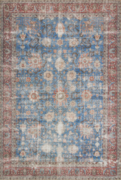 Loren Blue/Brick 1'6" Sample Rug