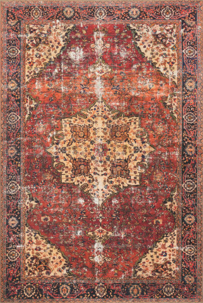 Loren Red/Navy 1'6" Sample Rug