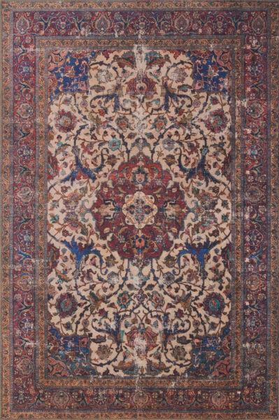 Loren Sand/Multi 1'6" Sample Rug