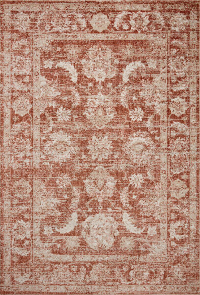Odette Rust/Ivory 1'6" Sample Rug