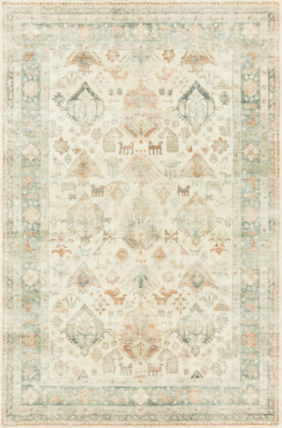 Rosette Beige/Multi 1'6" Sample Rug