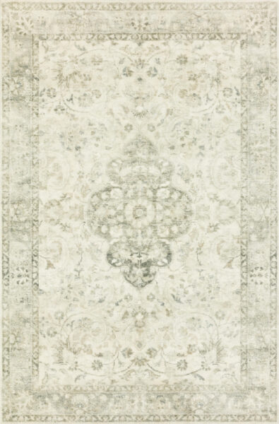 Rosette Ivory/Silver 1'6" Sample Rug