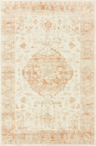 Rosette Ivory/Terracotta 1'6" Sample Rug