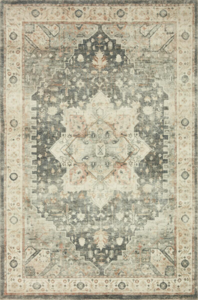 Rosette Slate/Ivory 1'6" Sample Rug